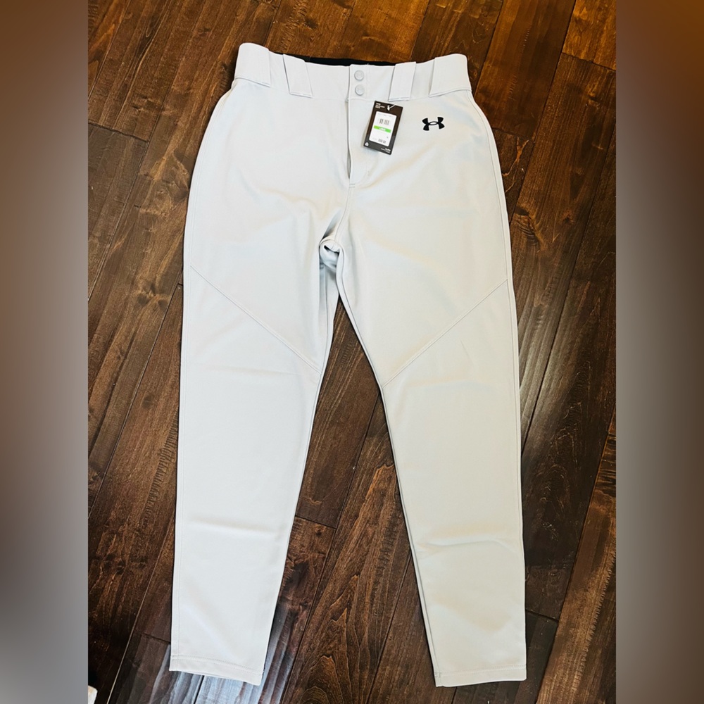 NWT Under Armour Light Gray Baseball Pants